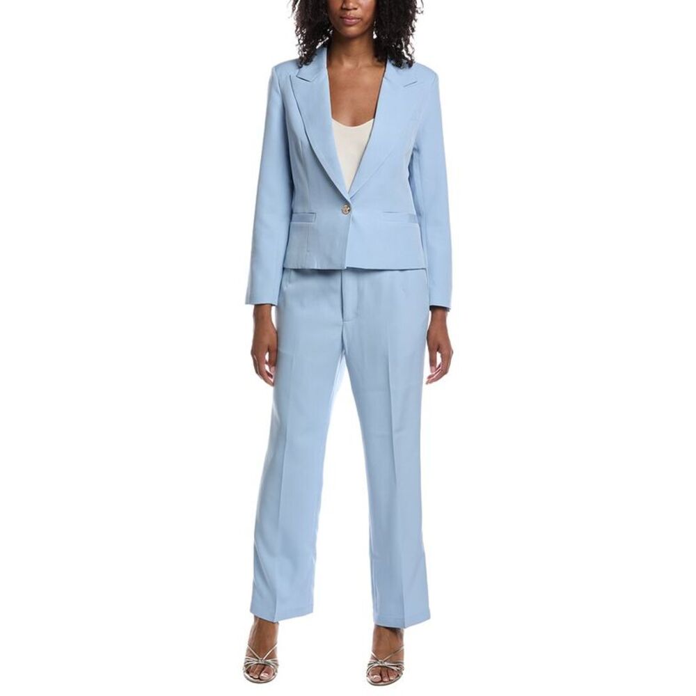 Pascale La Mode Womens  2Pc Suit, Blue